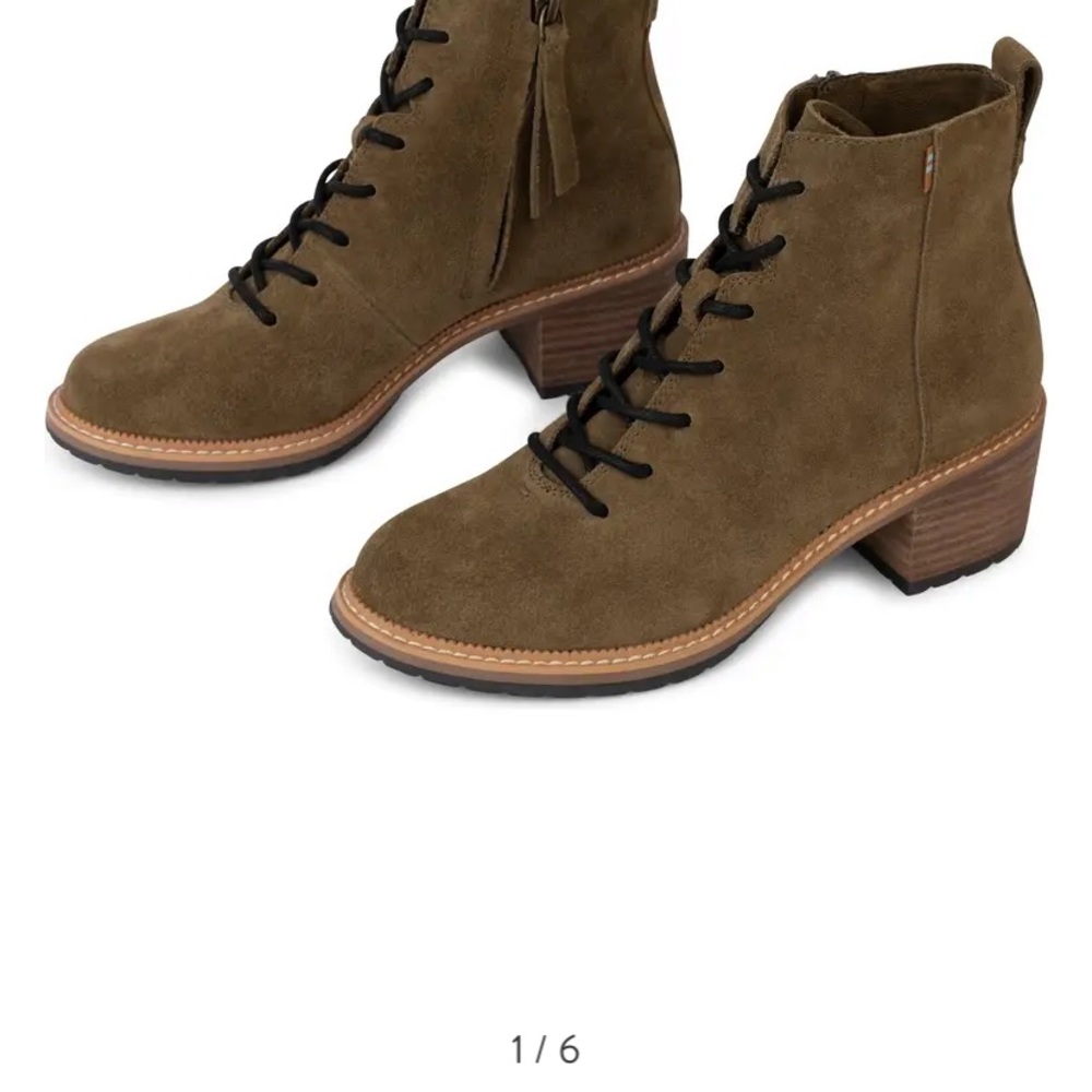 NEW! Toms Finn combat boots olive green